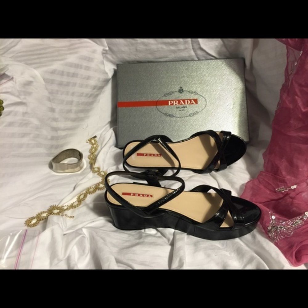 New Prada platform wedge sandals - Picture 3 of 4